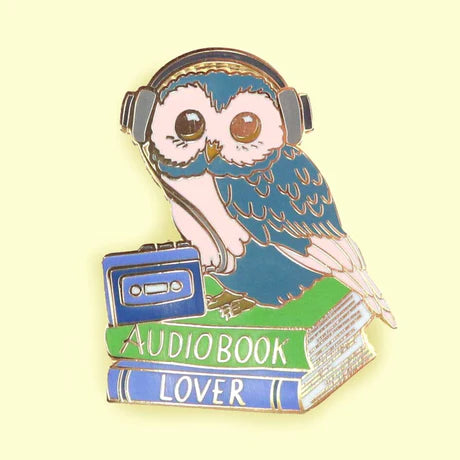 Jubly-Umph Enamel Pin - Audiobook Lover Owl