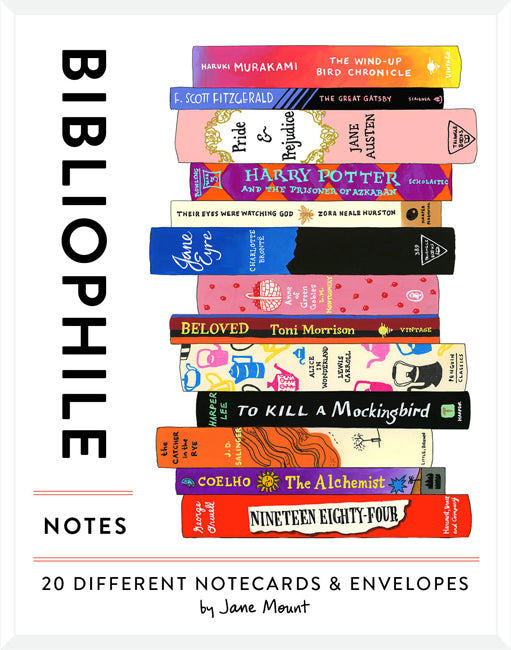 Bibliophile: 20 Notecards & Envelopes - Jane Mount