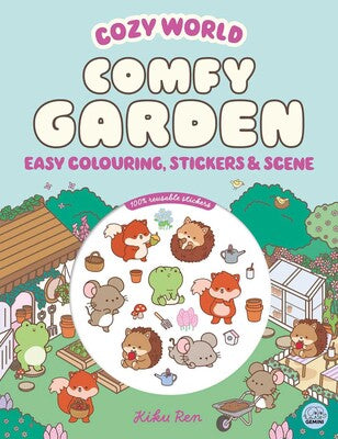 Cozy World: Comfy Garden Colouring and Sticker Book