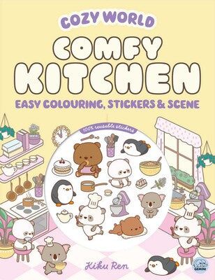 Cozy World: Comfy Kitchen Colouring and Sticker Book