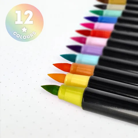 Brush Markers: Pastel Colours - Set of 12