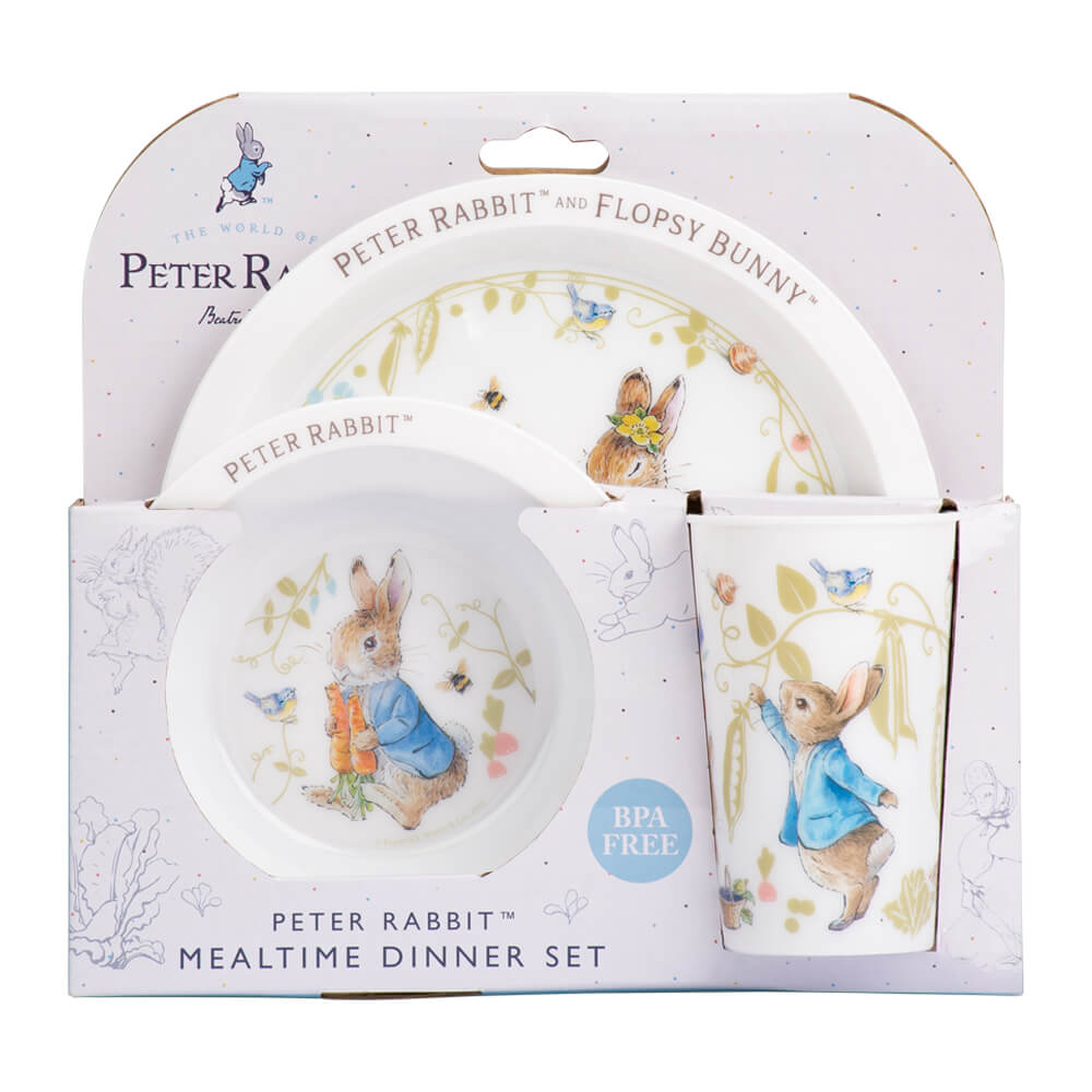 Peter Rabbit 3-Piece Mealtime Dinner Set
