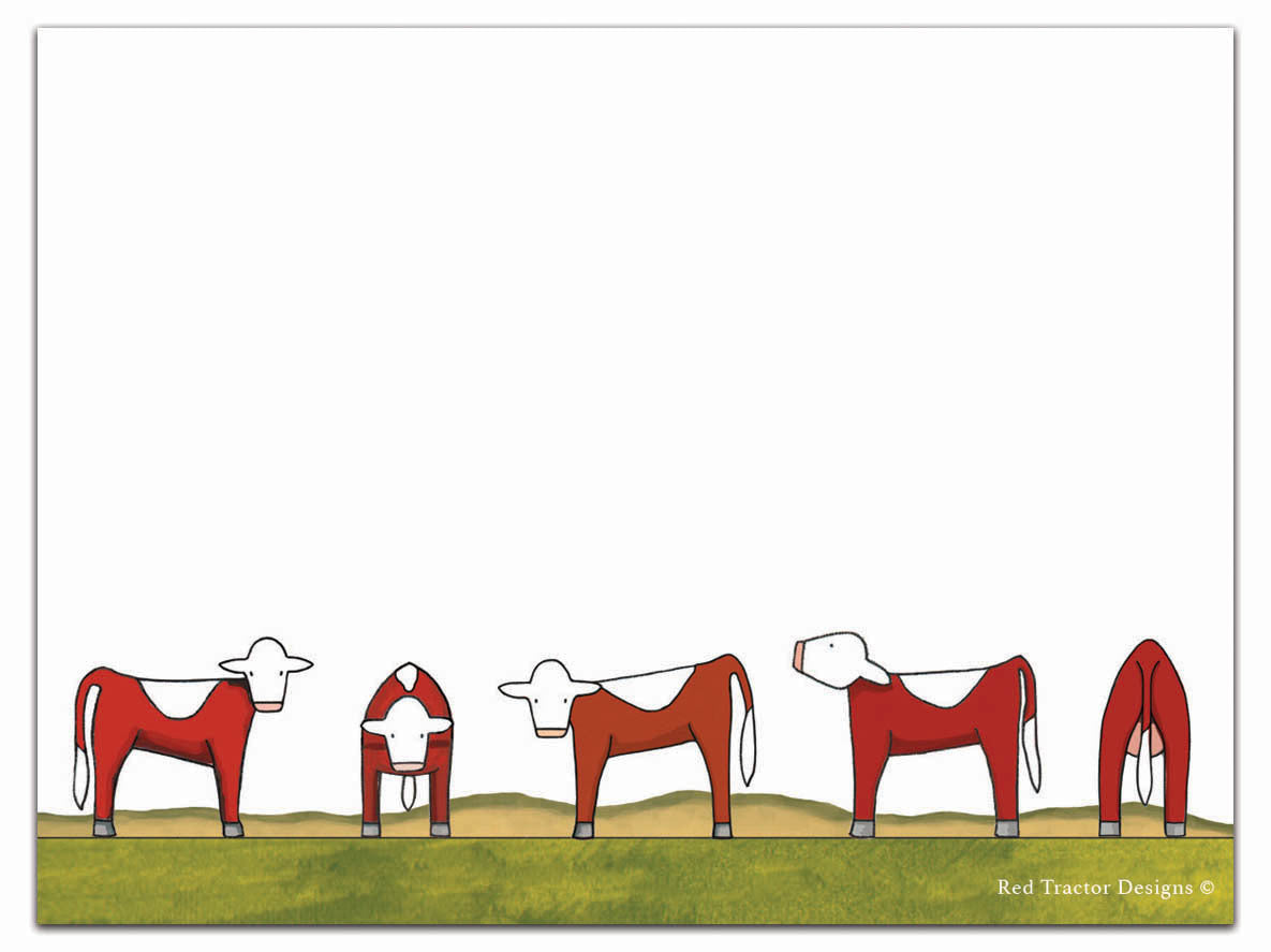 Red Tractor 'Herefords' Sticky Notes