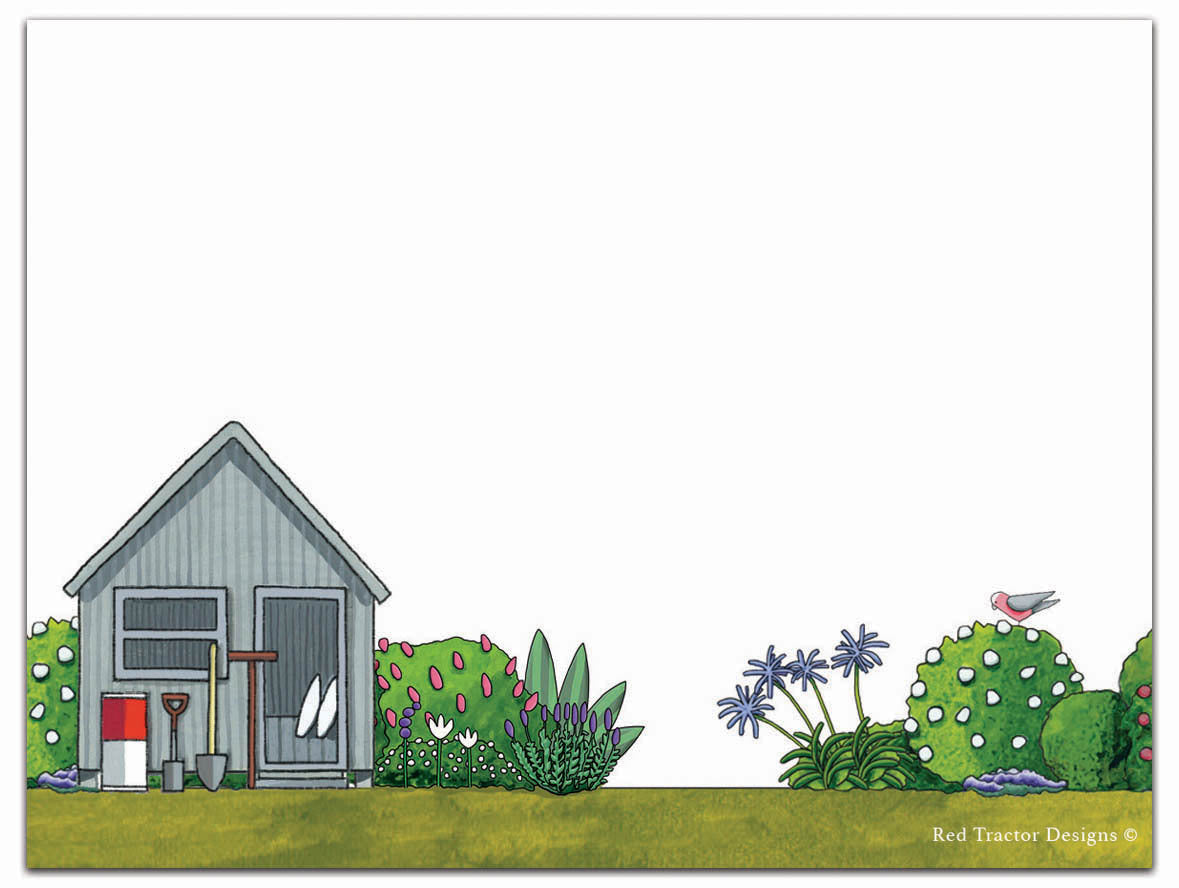 Red Tractor 'In The Garden' Sticky Notes
