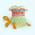 Jubly-Umph Enamel Pin: Slow and Steady Reader