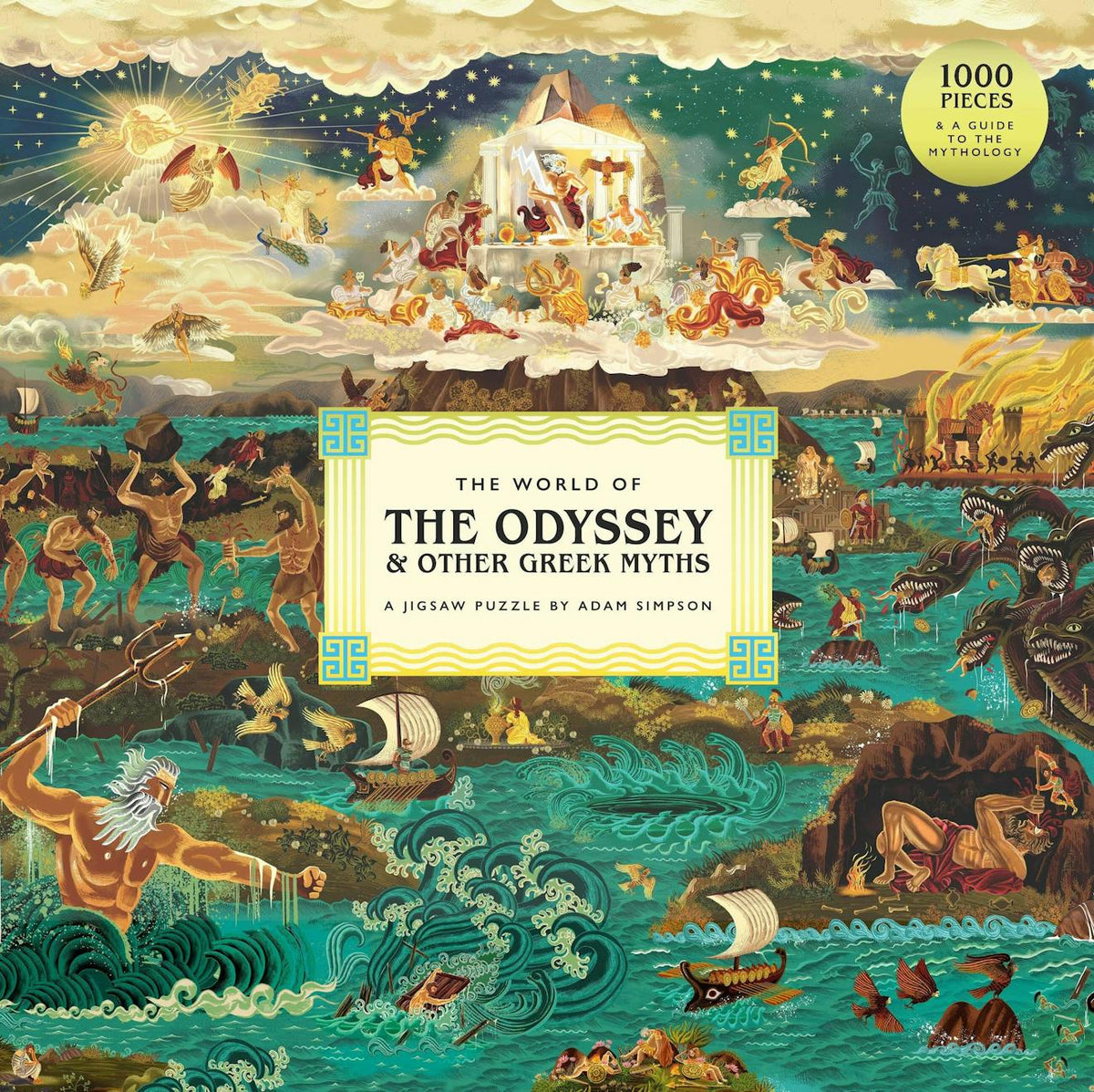 The World of the Odyssey & Other Greek Myths: A 1000-Piece Jigsaw Puzzle - Adam Simpson