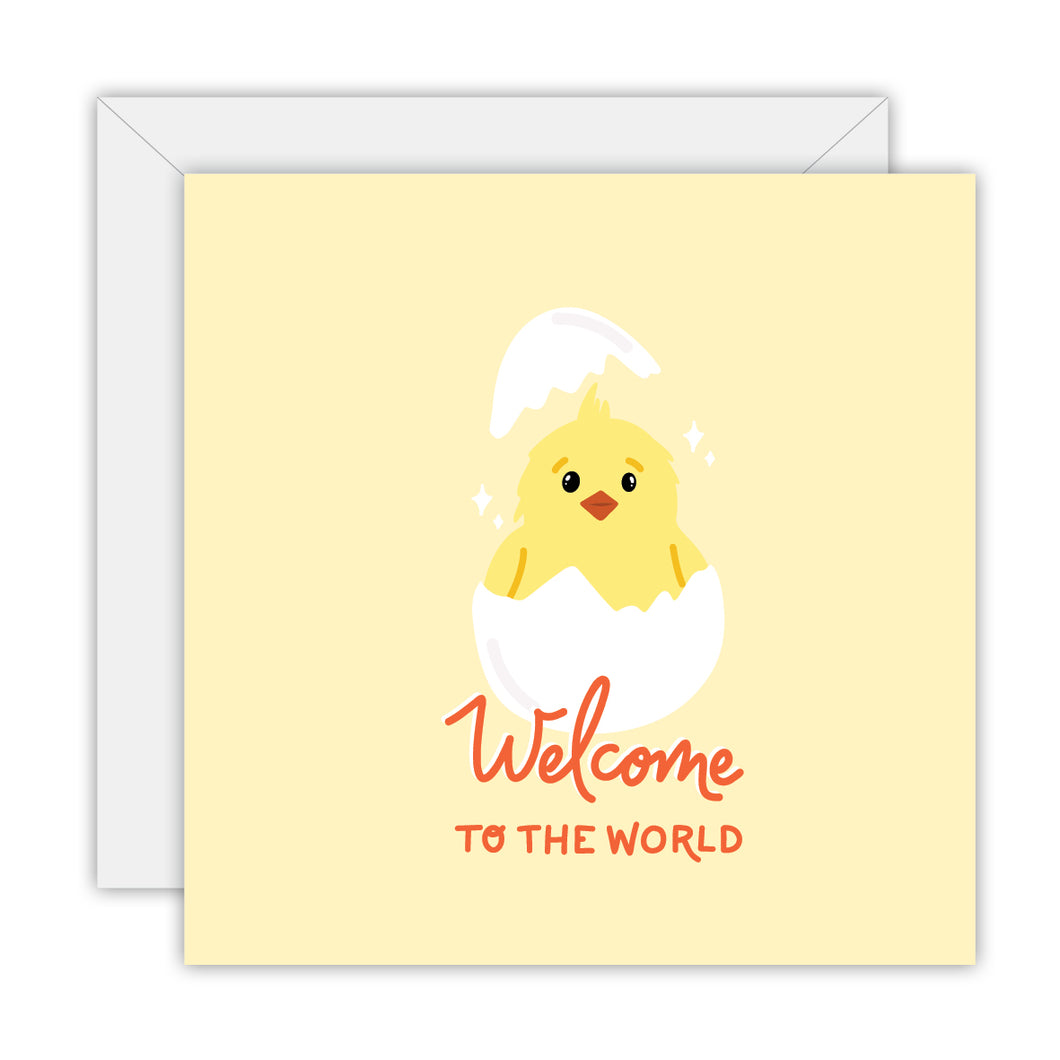 Greeting Card: Welcome Baby Chick