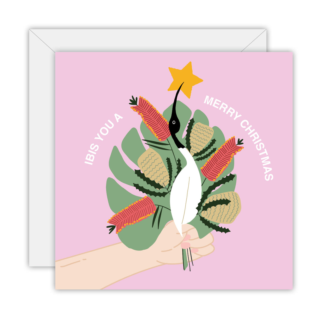 Christmas Card: Ibis - Bouquet