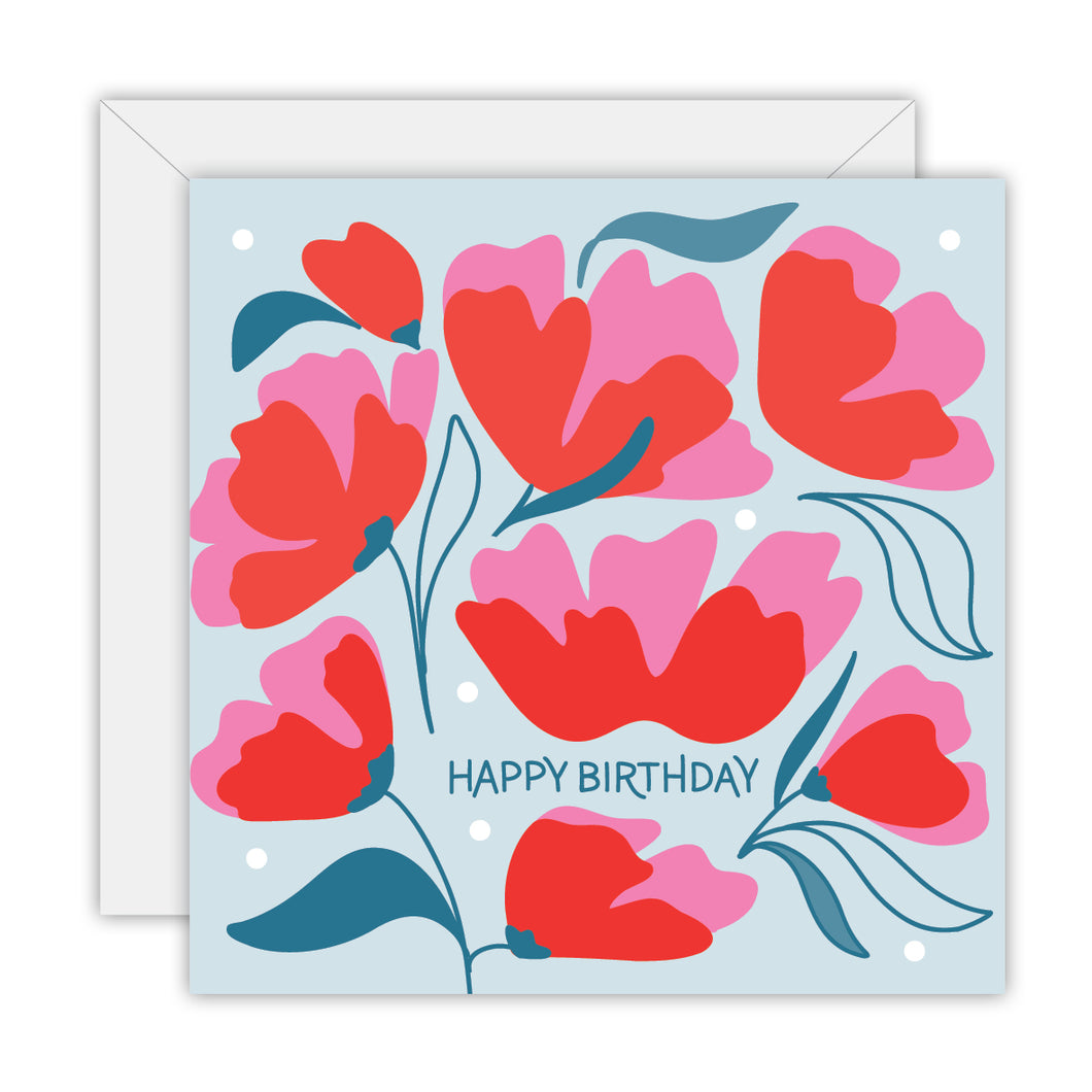 Greeting Card: Happy Birthday - Floral