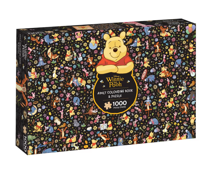 Winnie The Pooh: Adult Colouring Book and 1000 Piece Puzzle