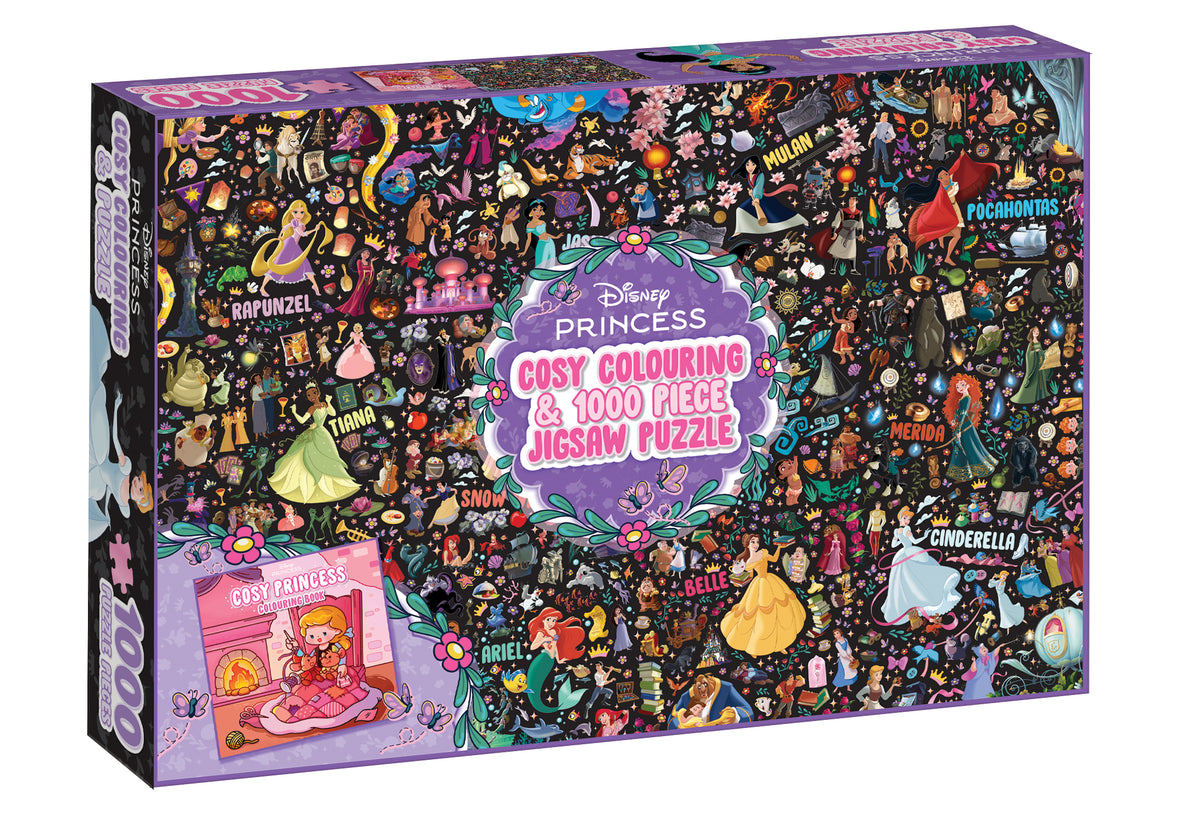 Disney Princess: Cosy Colouring & 1000 Piece Jigsaw Puzzle