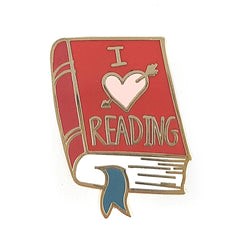 Jubly-Umph Enamel Pin: I Heart Reading